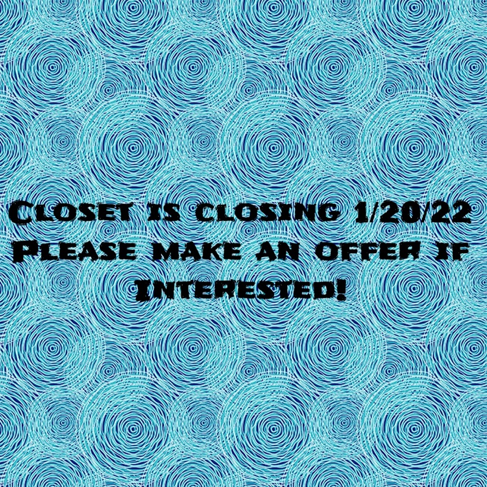 I am closing down my Poshmark closet on 1/20/22. Please make an offer!